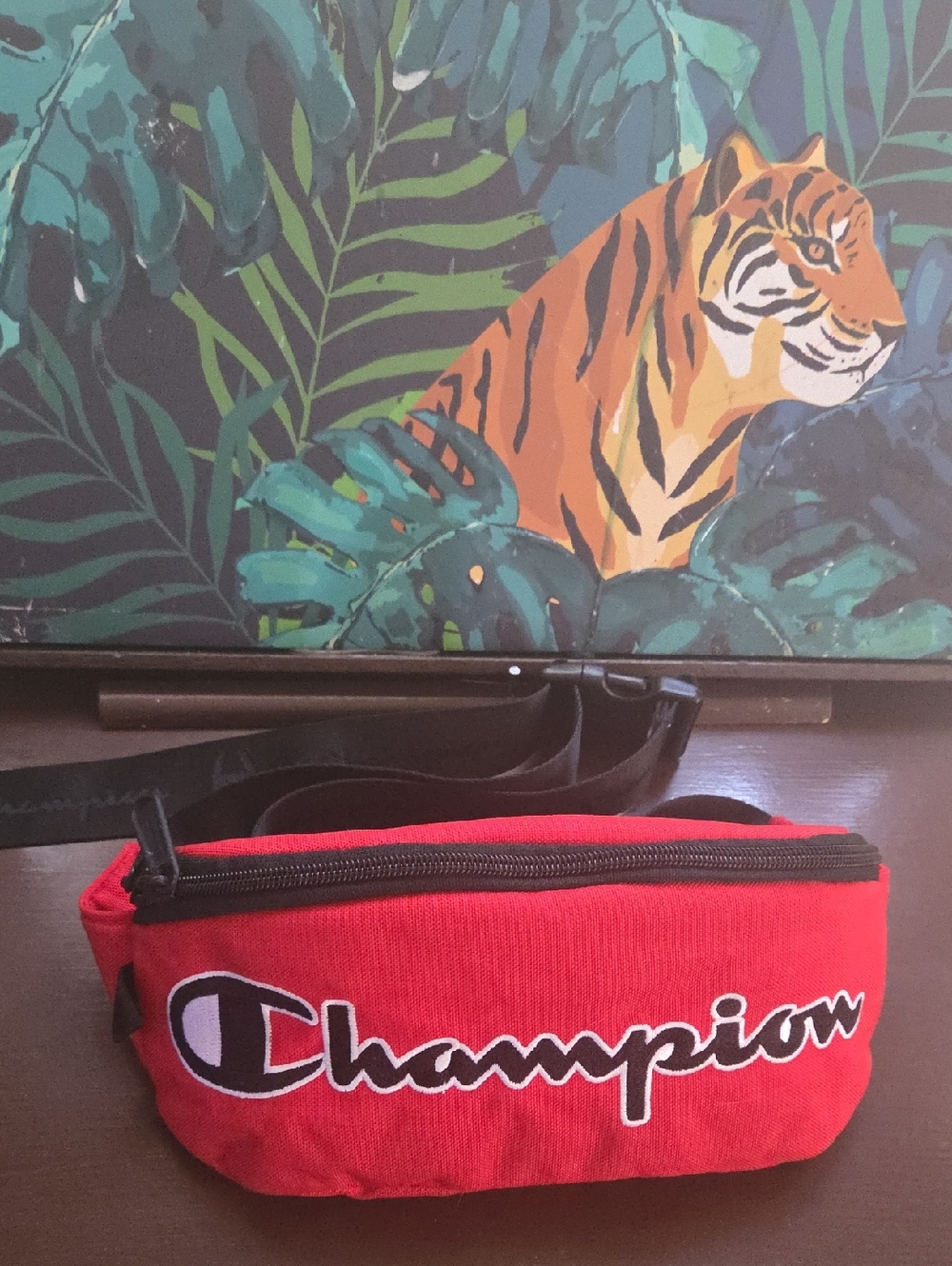 Champion Red Logo Fanny Pack